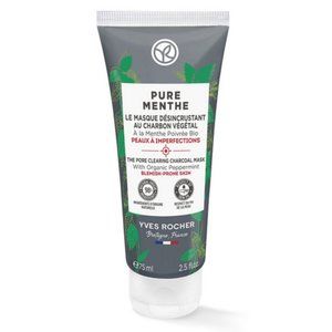 Yves Rocher face Pore Clearing Charcoal Mask - Pure Menthe 75ml/2.5 fl.oz New